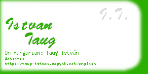 istvan taug business card